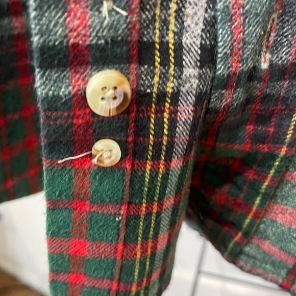 Redhead Plaid Heavier Flannel Shirt Mens XL Long Sleeve Holiday Winter Gray Red - Picture 5 of 7